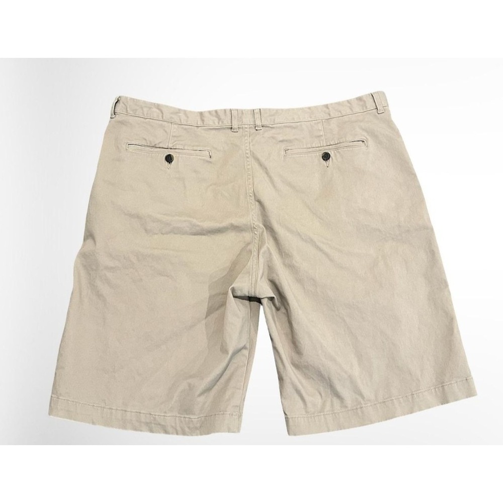 Jachs Shorts Mens 42 Khaki Tan Flat Front Casual Stretch Cotton Chino Classic - Picture 2 of 9